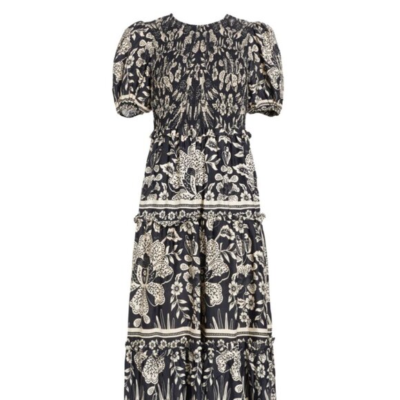 Farm Rio Graphic Floral Maxi Dress Size S - Picture 1 of 5